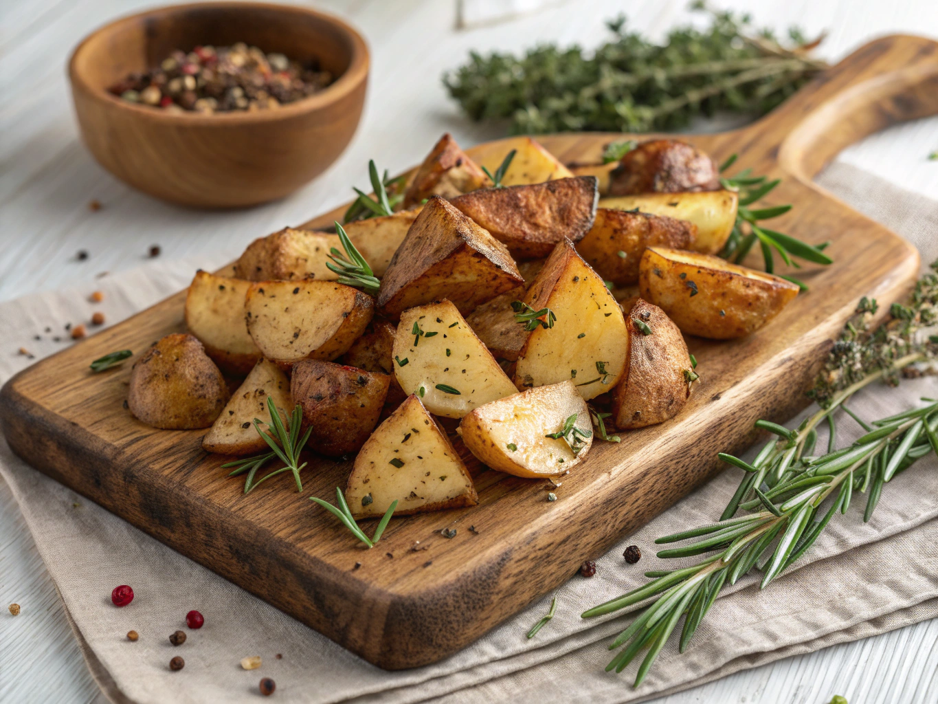 Crispy roasted fingerling potatoes with rosemary
